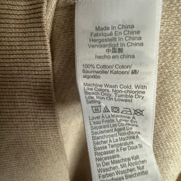 WOMEN’S J.CREW SIZE XL BEIGE & WHITE TEDDY SWEATER - Picture 5 of 5